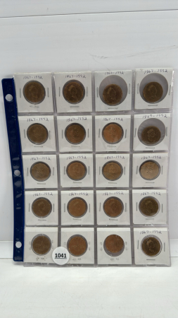 (20) 1867-1992 Canadian Dollar Coins