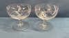 (11) Etched Glass Sherberts &(8)3" Brandy Glasses - 2