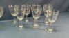 (11) Etched Glass Sherberts &(8)3" Brandy Glasses - 6