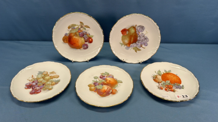 (5) Bavaria 7" Plate with Fruit Décor