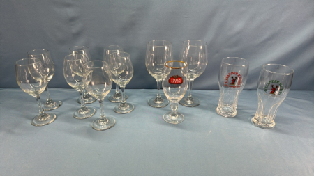 Selection of Beer & Wine Glasses