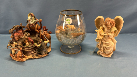 6" Nativity Ornament & 6" Angel Figurine