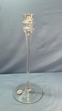 Glass 15"H Candle Holder