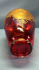 Cranberry 10"H Vase with Enameled Décor - 5