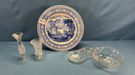 Assorted Glassware on a 11" Plate