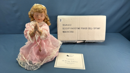 Porcelain 12" High Bedtime Prayer Doll