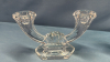 Pair of Crystal Double Candle Holders - 4