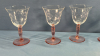 (6) Pine Stem Crystal Wine Glasses - 5