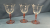 (6) Pine Stem Crystal Wine Glasses - 6