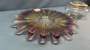 11" Iridescent Plate & 6" Rose Bowl with Metal Top - 3