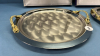 (2) Matching 11" Metal Decorative Trays - 3