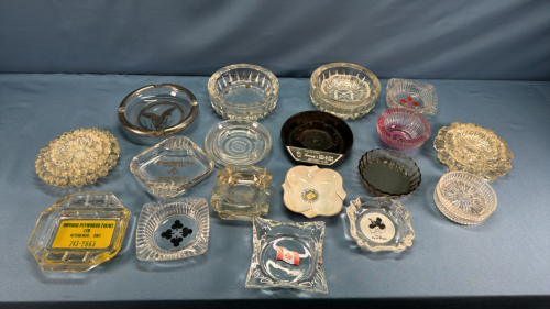 Quantity of Glass & China Ash Trays