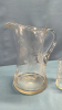 Etched Glass 9" Pitcher & (4) Matching Tumblers - 2