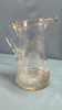 Etched Glass 9" Pitcher & (4) Matching Tumblers - 6