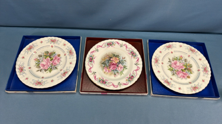 (3) Royal Albert Happy Birthday Plates