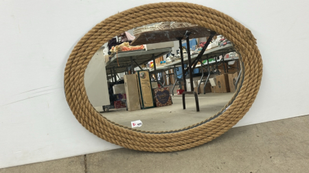 Rope Wrapped Oval Mirror