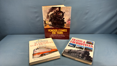 (3) Hardcover Train Books