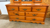 Pine 7 Drawer Dresser with Mirror - 2