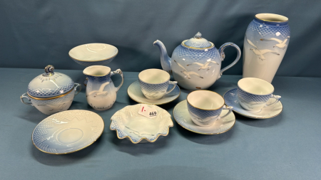 Partial Set of Copenhagen Porcelain Dishes