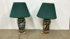 Pair of Table Lamps with Glass Base