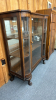 Oak China Cabinet with Double Bow Corners - 2