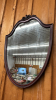 Ornate Shield Style Mirror in Mahogany Frame - 2