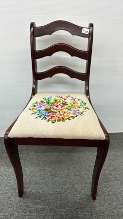 Needlepoint Ladder Back Chair