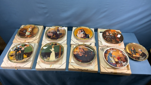 (9) Norman Rockwell Plates