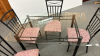 Glass Top Table on Metal Frame & (4) Metal Chairs - 5