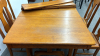 Oak Extension Table & 6 Oak Leather Seated Chairs - 3