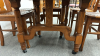 Oak Extension Table & 6 Oak Leather Seated Chairs - 4