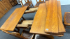 Oak Extension Table & 6 Oak Leather Seated Chairs - 7