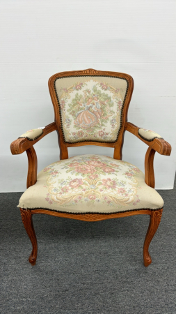 Needlepoint Seated Arm Chair