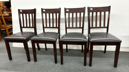 (4) Slat Back Dining Room Chairs