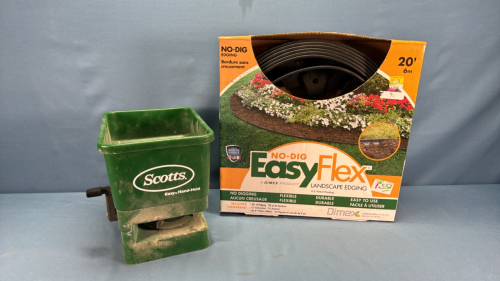 Scotts Hand Spreader & 20' Landscape Edging