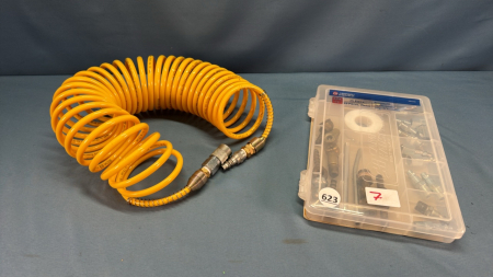 Flexible Air Hose&Assortment of Pneumatic Fittings