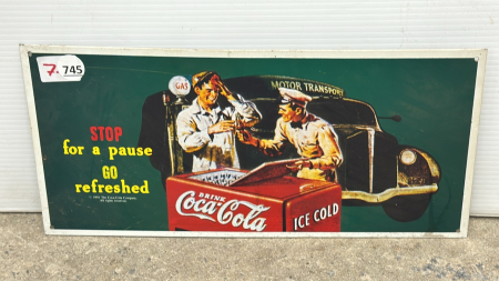 Repro Tin Coke Sign