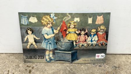 Diamond Dyes Repro Tin Sign