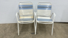 (2) Stacking Metal & Vinyl Lawn Chairs