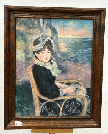 Framed Lady on Canvas Picture