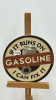 12" Round Gasoline Sign