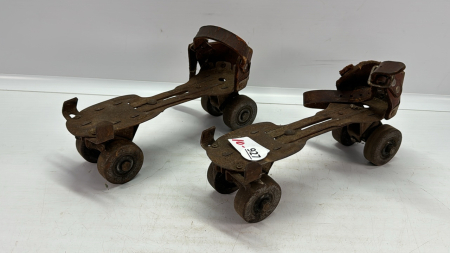 Pair of Vintage Strap on Roller Skates