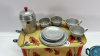 Tin Tea Trolley & Qty of Dolls, China & Tin Wear - 2