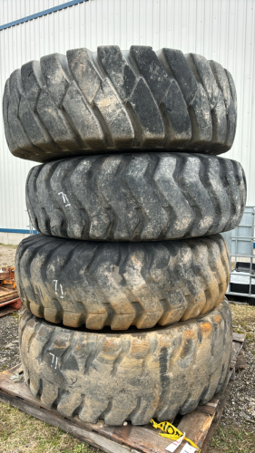 4 -18.00-25 Loader Tires on Rims