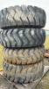 4 -18.00-25 Loader Tires on Rims - 2