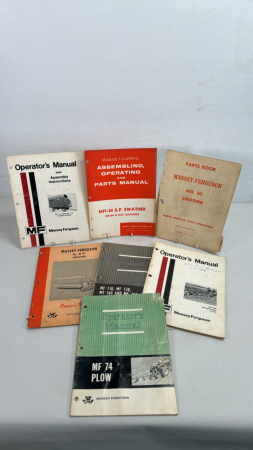 Massey Ferguson & Harris Manual& Parts Book Lot