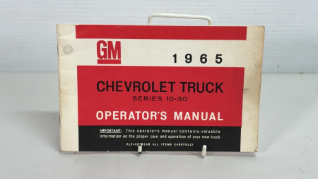 1965 GM Chevrolet Truck Operators Manual