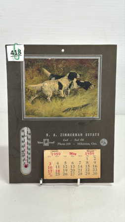 1959 N.A. Zimmerman Estate, Milverton Calendar