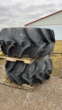 Pair of Goodyear 28L-26 Tires on Rims