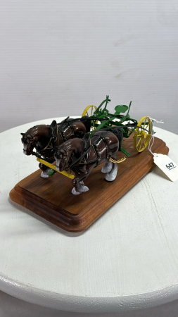 Custom Horse Drawn Scuffler with Team of Horses